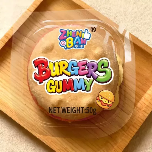 50克绵花糖汉堡